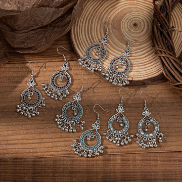 Bohemian Tassel Bell Earrings Vintage Ethnic Style Jewelry for Women - Alba Vaga