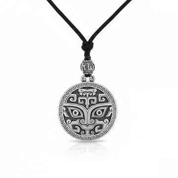 Sterling Silver Taotie Beast Pendant