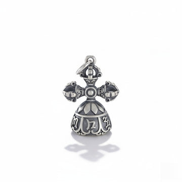Sterling Silver Six-Word Mantra Bell Pendant