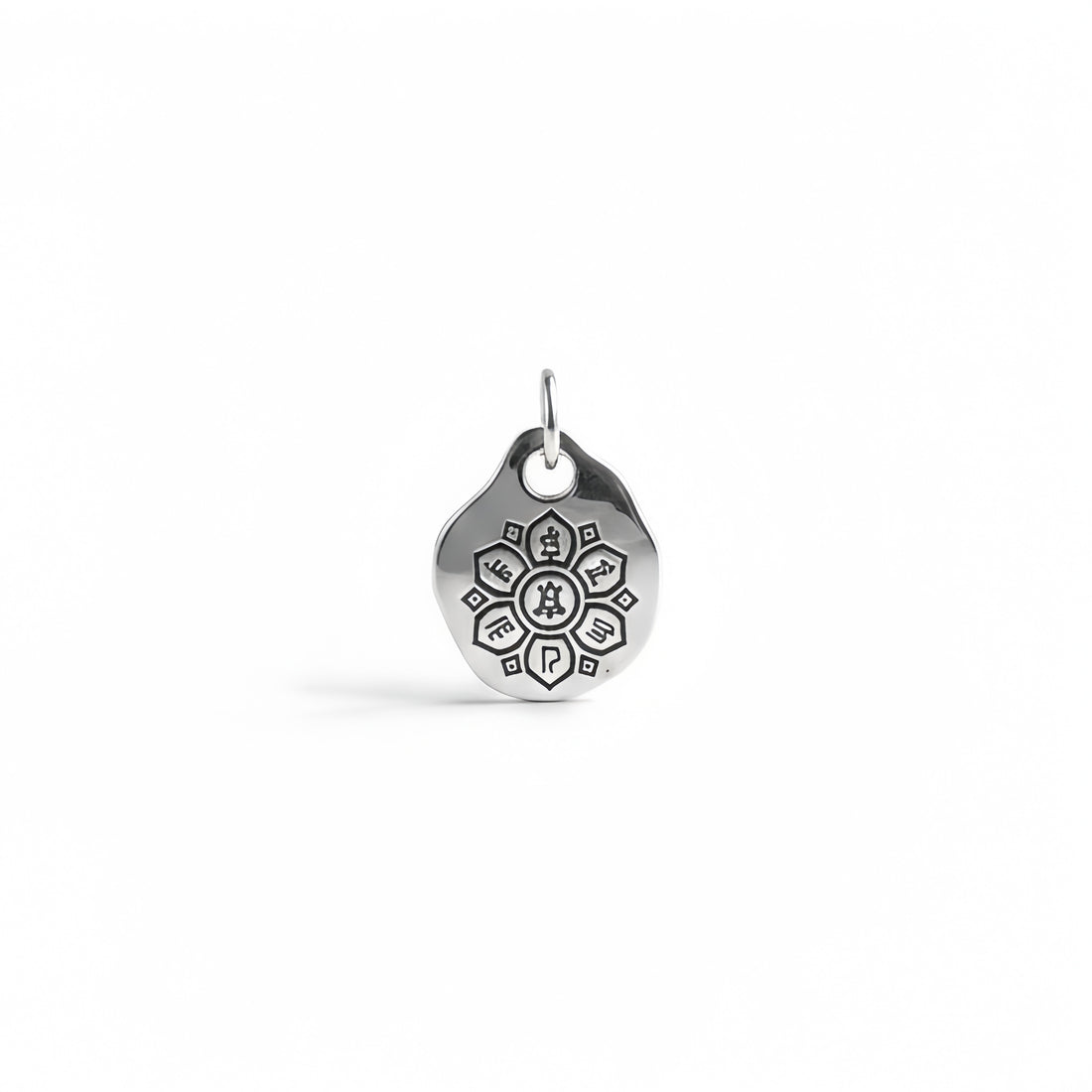 Six-Word Mantra Lotus Pendant