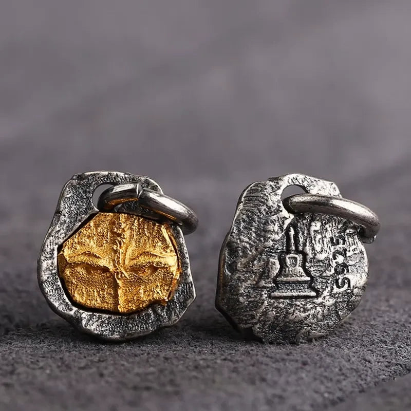 S925 Sterling Silver & Gold-Plated “Eyes of Wisdom” Pendant