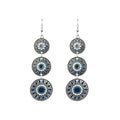 Blue Oil Drop Boho Earrings – Ethnic Style Alloy Statement Jewelry - Alba Vaga