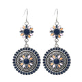 Blue Oil Drop Boho Earrings – Ethnic Style Alloy Statement Jewelry - Alba Vaga