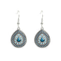Blue Oil Drop Boho Earrings – Ethnic Style Alloy Statement Jewelry - Alba Vaga