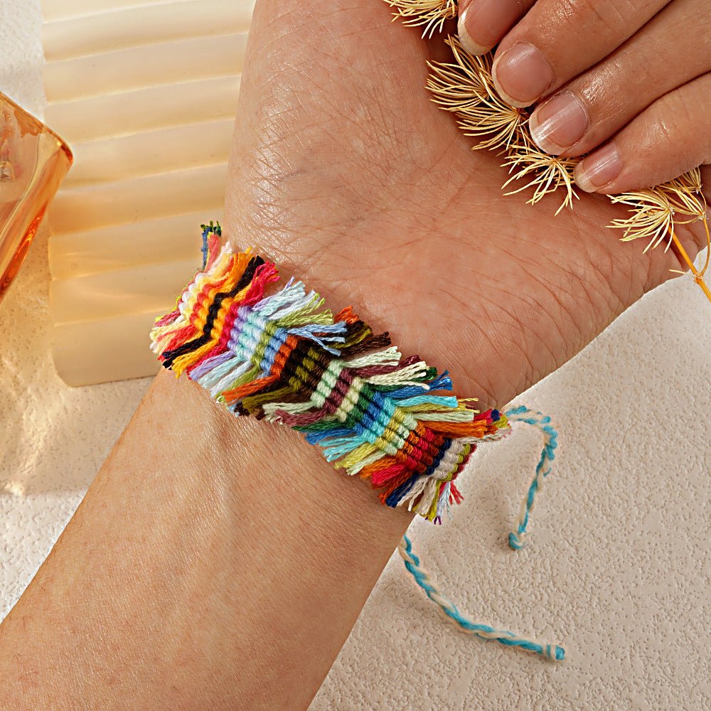 Bohemian Colorful Hand - Woven Bracelet – Summer Trend Minimal Style - Alba Vaga