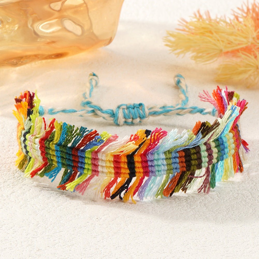 Bohemian Colorful Hand - Woven Bracelet – Summer Trend Minimal Style - Alba Vaga