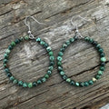Bohemian Hollow Round Beaded Earrings with Colorful Imperial Stone Accents - Alba Vaga