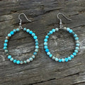 Bohemian Hollow Round Beaded Earrings with Colorful Imperial Stone Accents - Alba Vaga