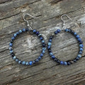 Bohemian Hollow Round Beaded Earrings with Colorful Imperial Stone Accents - Alba Vaga