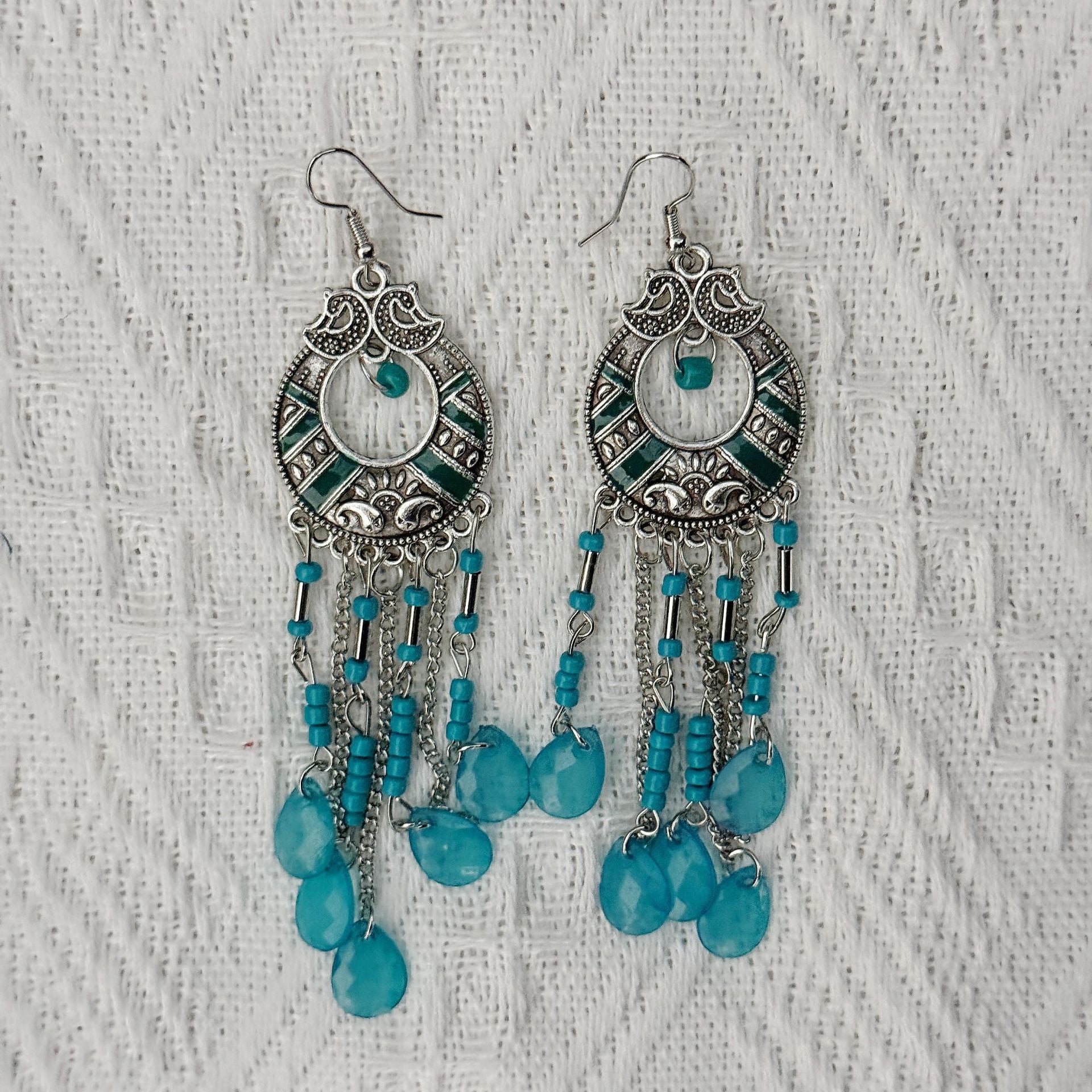 Bohemian Retro Tassel Earrings – Long Slim Ethnic Style Statement - Alba Vaga