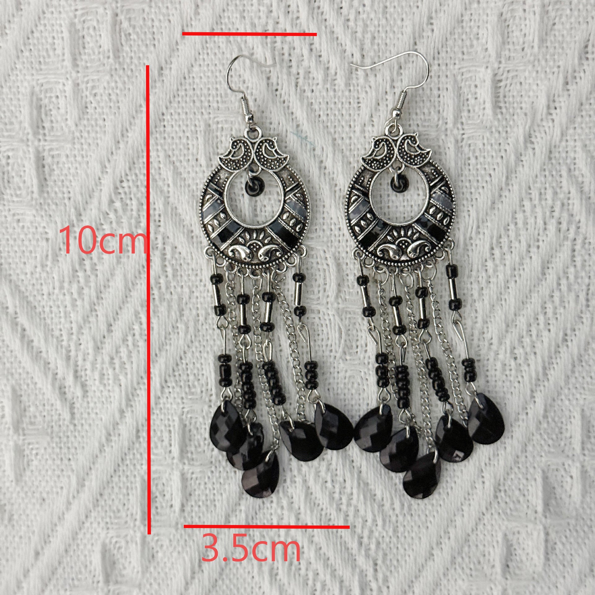Bohemian Retro Tassel Earrings – Long Slim Ethnic Style Statement - Alba Vaga