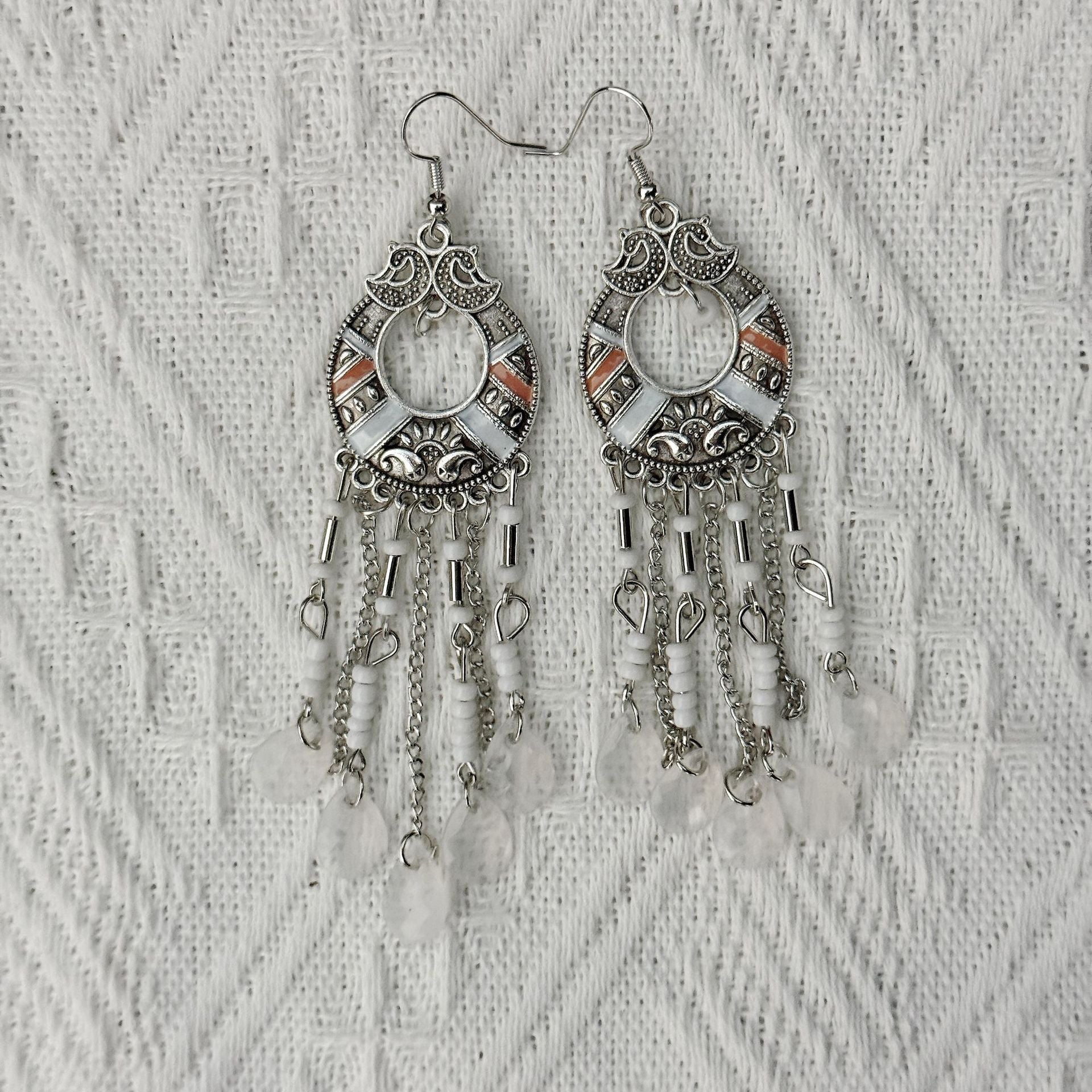 Bohemian Retro Tassel Earrings – Long Slim Ethnic Style Statement - Alba Vaga