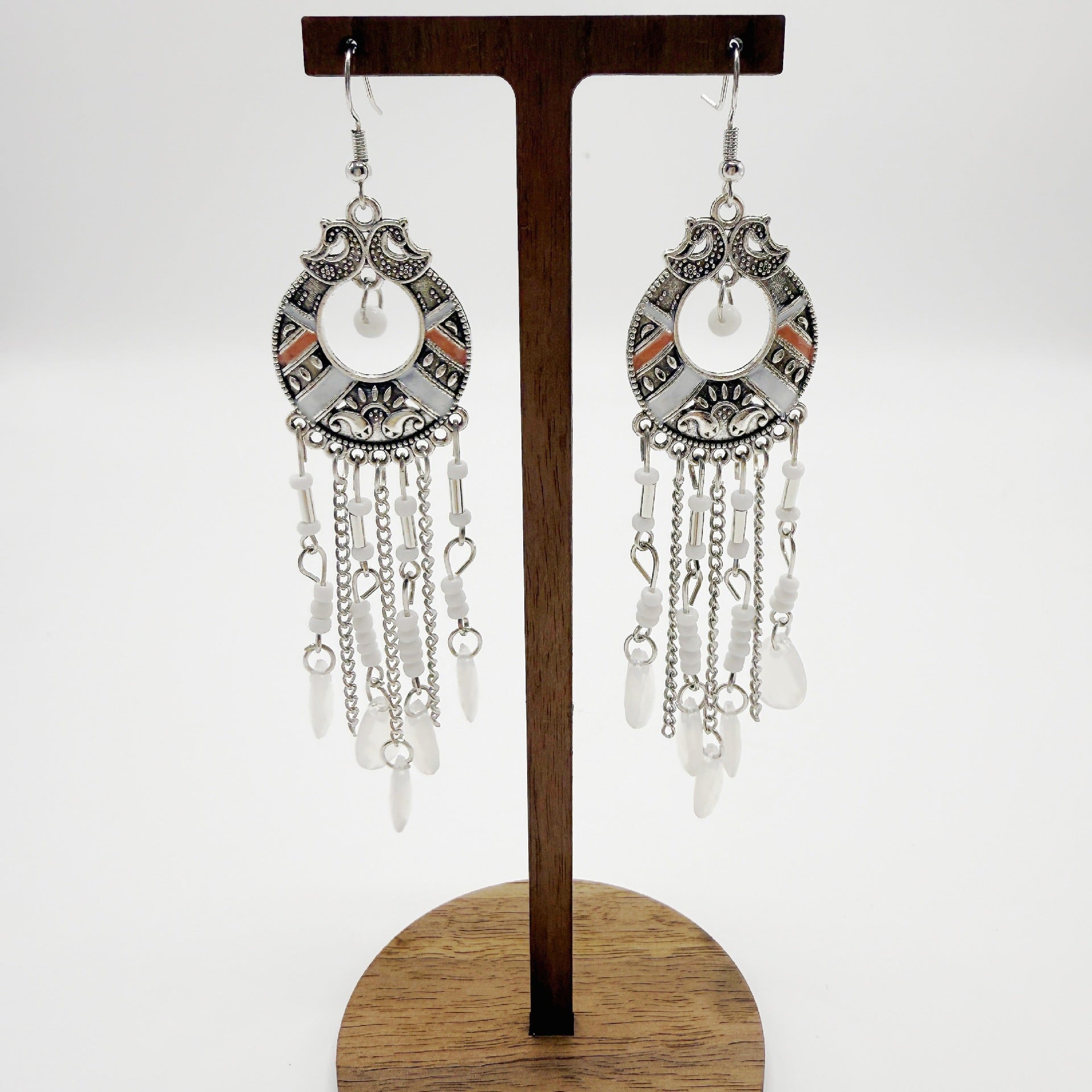 Bohemian Retro Tassel Earrings – Long Slim Ethnic Style Statement - Alba Vaga