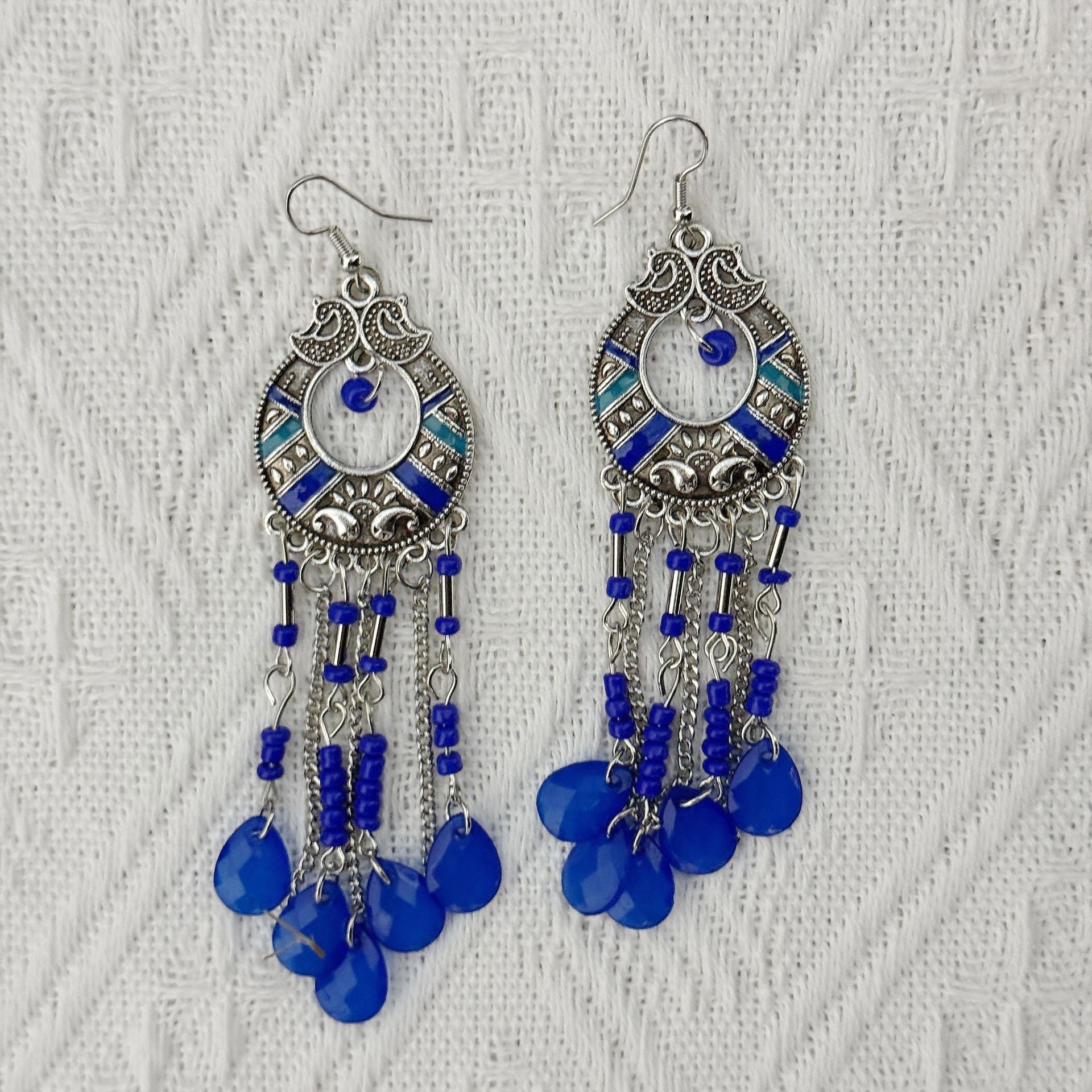 Bohemian Retro Tassel Earrings – Long Slim Ethnic Style Statement - Alba Vaga