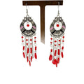 Bohemian Retro Tassel Earrings – Long Slim Ethnic Style Statement - Alba Vaga