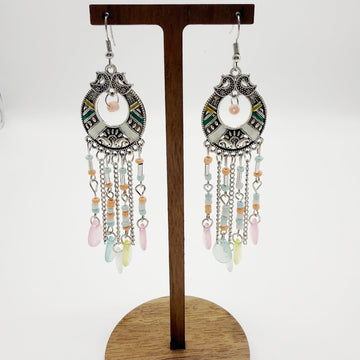 Bohemian Retro Tassel Earrings – Long Slim Ethnic Style Statement - Alba Vaga