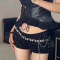 Bohemian Silver Butterfly Waist Chain – Retro Metal Belt for Skirts & Dresses - Alba Vaga