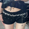 Bohemian Silver Butterfly Waist Chain – Retro Metal Belt for Skirts & Dresses - Alba Vaga