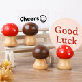 Candy - Colored Mushroom & Apple Wooden Message Clips – Cute Desk Photo Holders - Alba Vaga