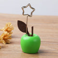 Candy - Colored Mushroom & Apple Wooden Message Clips – Cute Desk Photo Holders - Alba Vaga