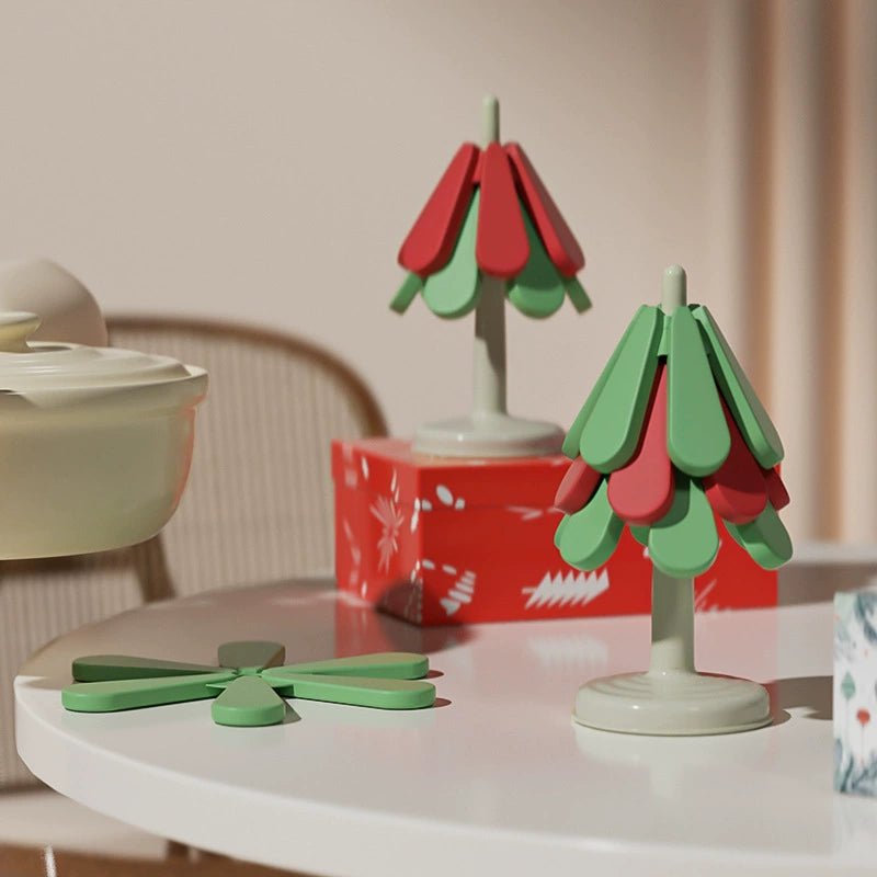 Christmas Tree & Cactus Heat - Resistant Placemat – Table & Cup Coaster for Hot Protection - Alba Vaga