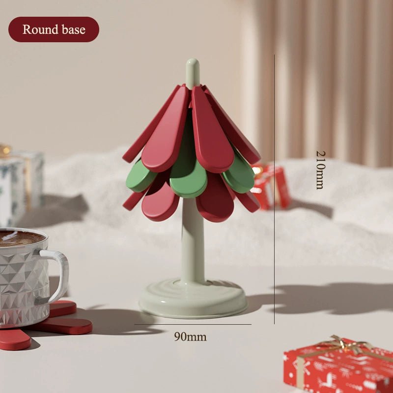 Christmas Tree & Cactus Heat - Resistant Placemat – Table & Cup Coaster for Hot Protection - Alba Vaga