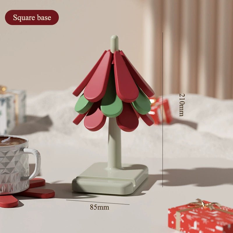 Christmas Tree & Cactus Heat - Resistant Placemat – Table & Cup Coaster for Hot Protection - Alba Vaga