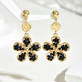Crystal Flower Hand - Woven Stud Earrings – Light Luxury Sweet Boho Style - Alba Vaga