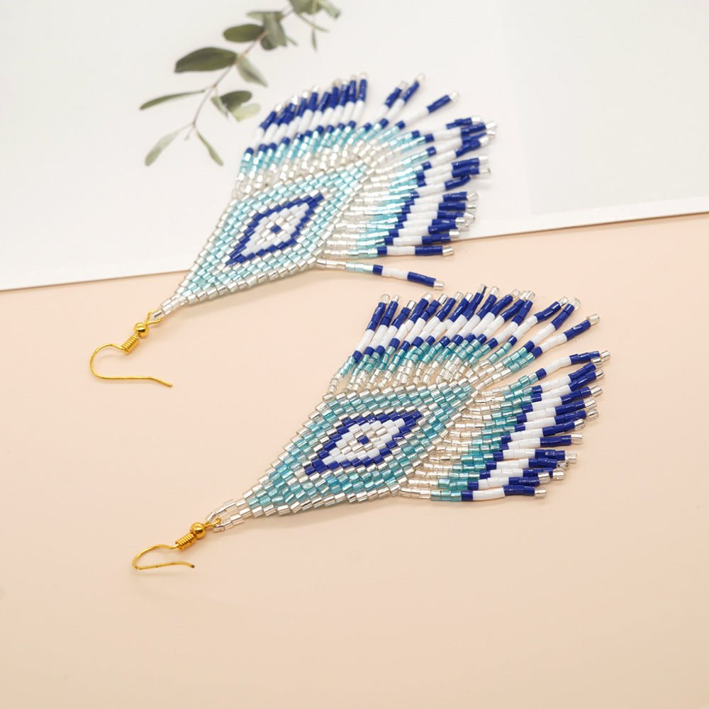 Exaggerated Tassel Earrings Ethnic - Inspired High - End Statement - Alba Vaga