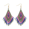 Exaggerated Tassel Earrings Ethnic - Inspired High - End Statement - Alba Vaga
