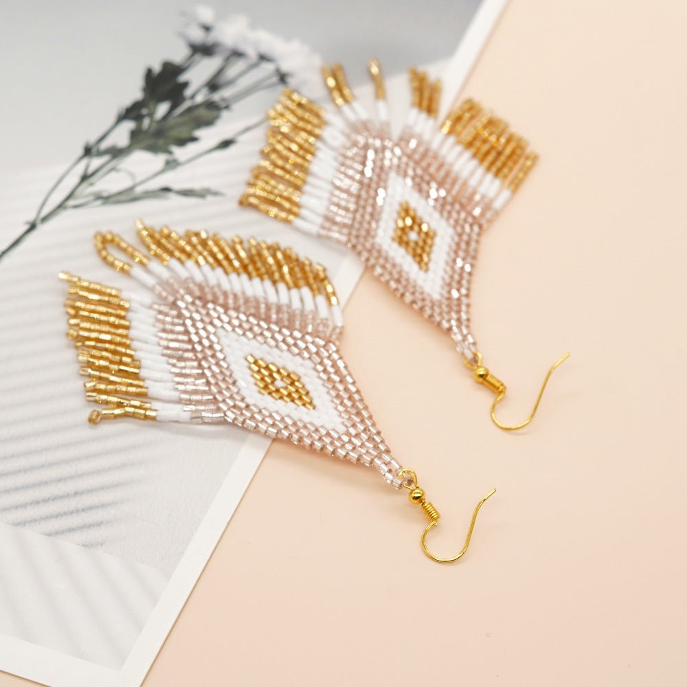 Exaggerated Tassel Earrings Ethnic - Inspired High - End Statement - Alba Vaga