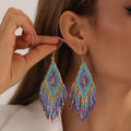 Exaggerated Tassel Earrings Ethnic - Inspired High - End Statement - Alba Vaga