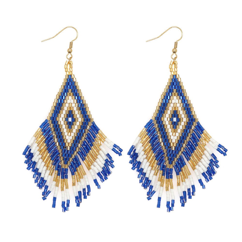 Exaggerated Tassel Earrings Ethnic - Inspired High - End Statement - Alba Vaga