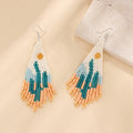 Handmade Bohemian Beaded Fringe Earrings for Women - Alba Vaga