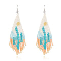 Handmade Bohemian Beaded Fringe Earrings for Women - Alba Vaga