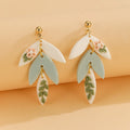 Handmade Soft Ceramic Leaf Flower Earrings - Alba Vaga