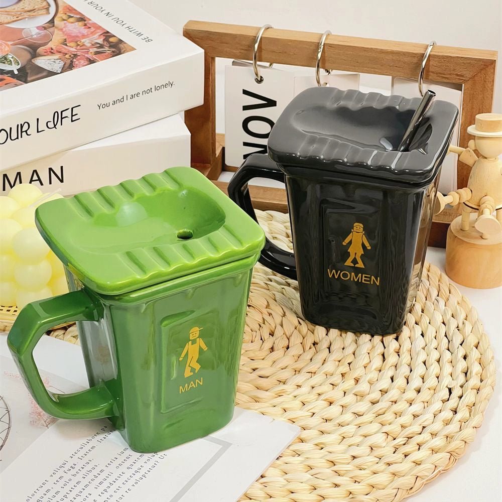 Hilarious Squat Toilet Mug – Quirky Ceramic Cup for Coffee, Tea & Gag Gifts - Alba Vaga