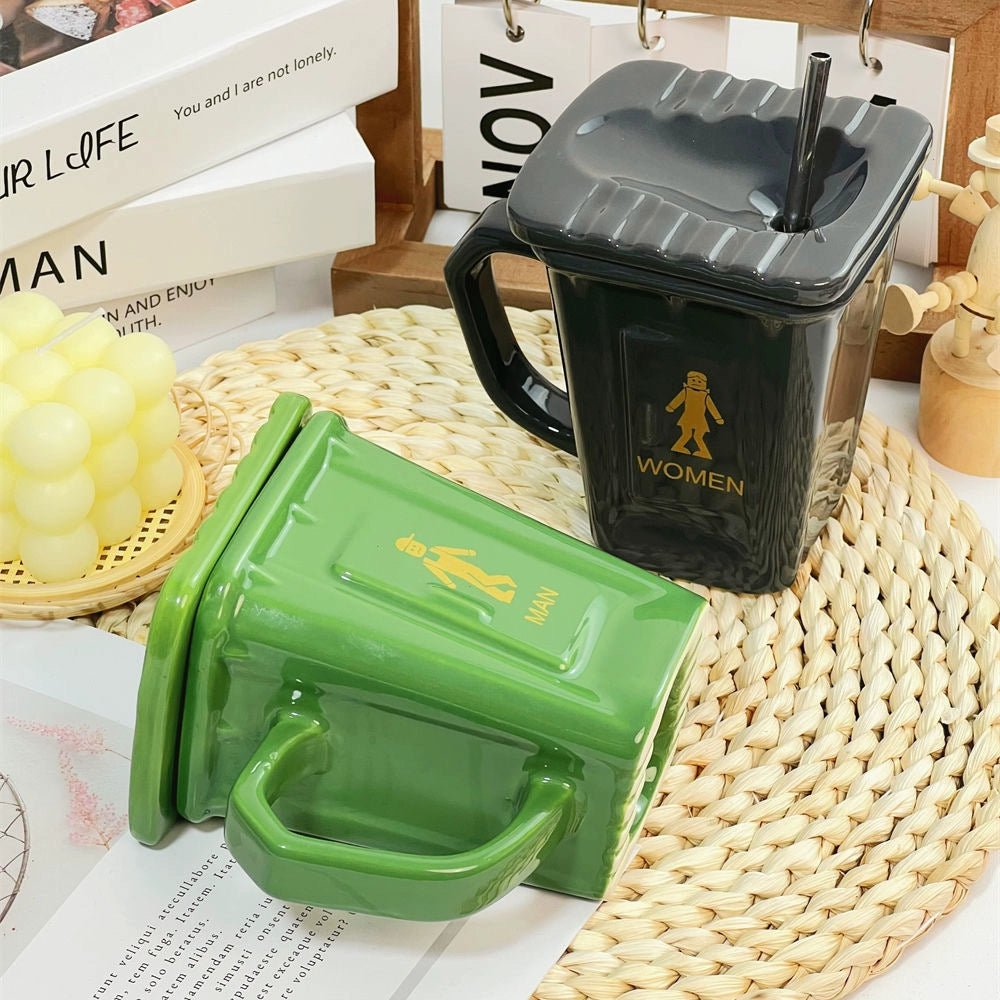 Hilarious Squat Toilet Mug – Quirky Ceramic Cup for Coffee, Tea & Gag Gifts - Alba Vaga