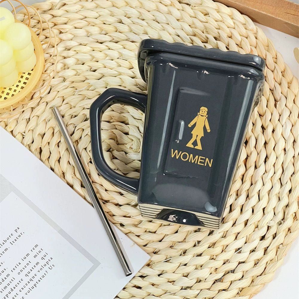 Hilarious Squat Toilet Mug – Quirky Ceramic Cup for Coffee, Tea & Gag Gifts - Alba Vaga