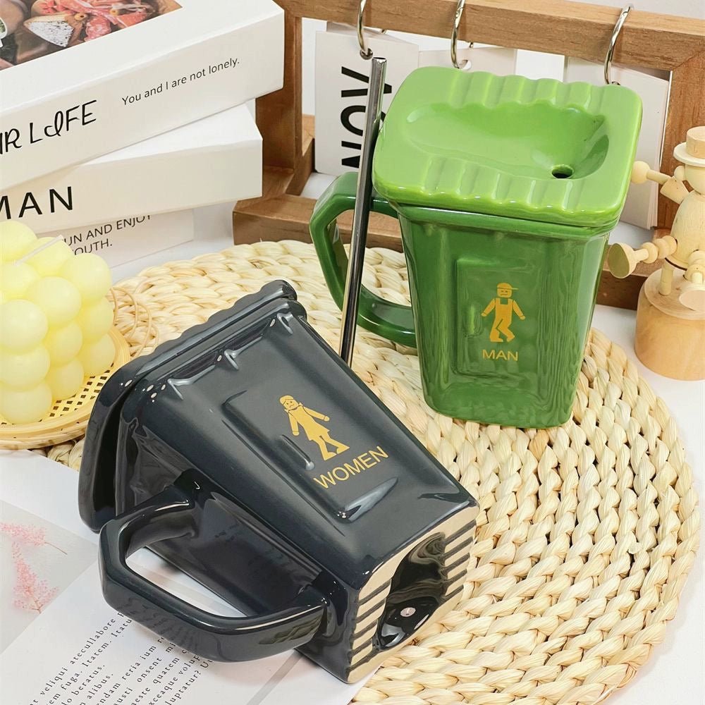 Hilarious Squat Toilet Mug – Quirky Ceramic Cup for Coffee, Tea & Gag Gifts - Alba Vaga